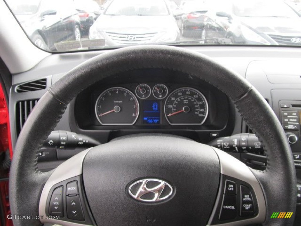 2009 Elantra Touring - Chilipepper Red / Black photo #17
