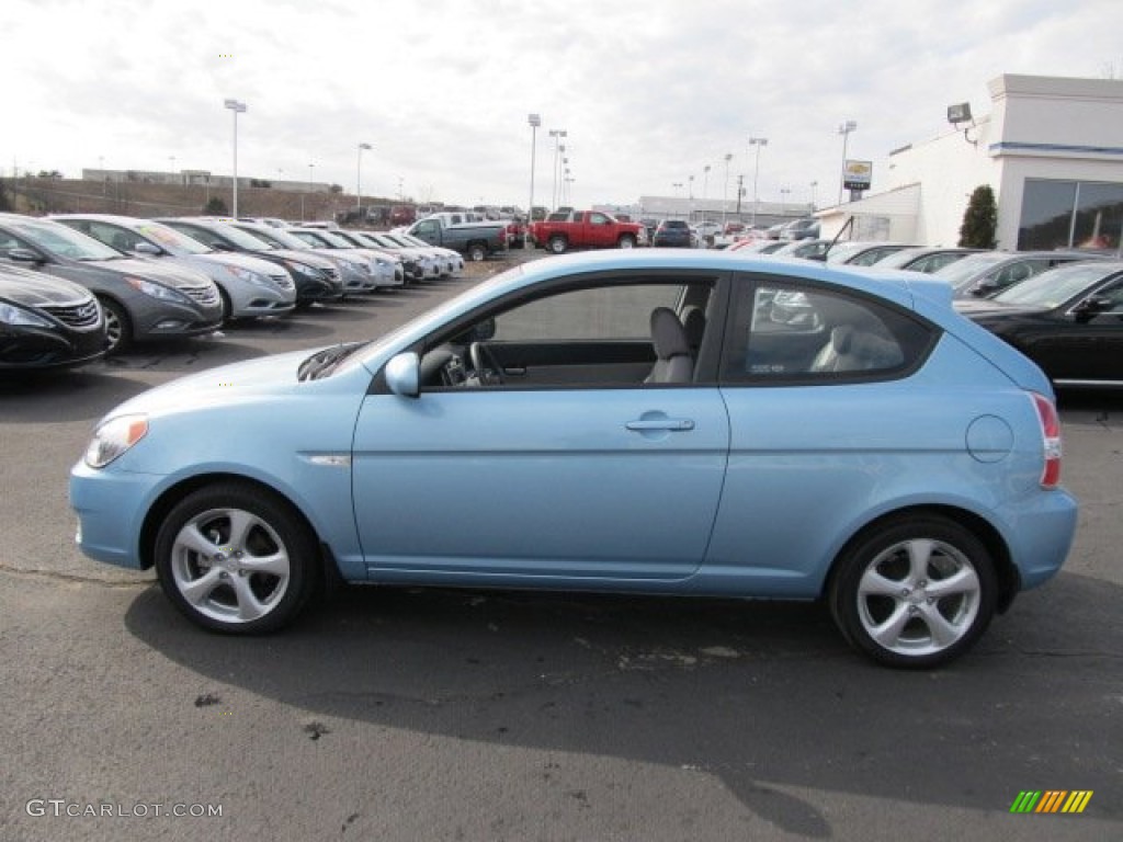 2011 Accent SE 3 Door - Clear Water Blue / Gray photo #6