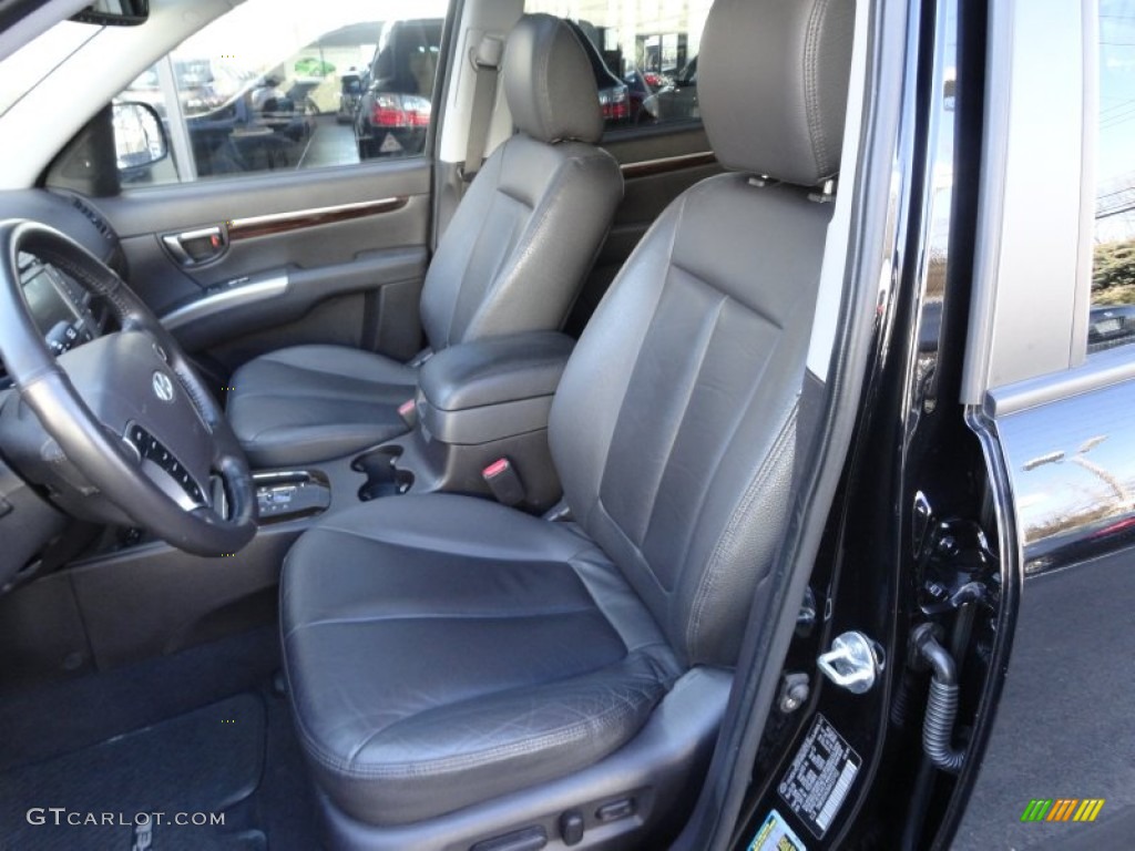 Cocoa Black Interior 2010 Hyundai Santa Fe Limited 4WD Photo #62028219