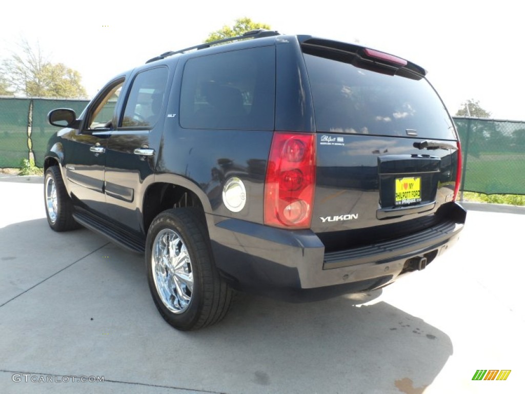 2007 Yukon SLT - Deep Blue Metallic / Light Tan photo #5
