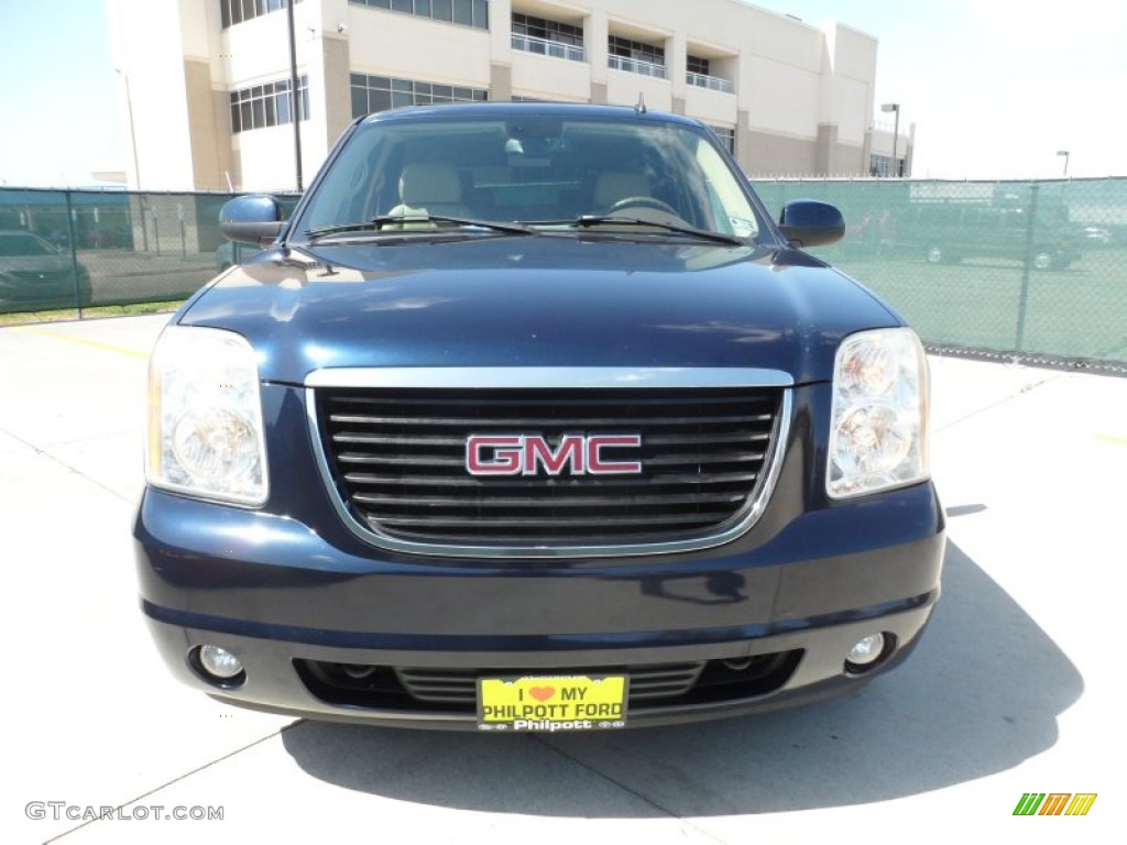 2007 Yukon SLT - Deep Blue Metallic / Light Tan photo #8