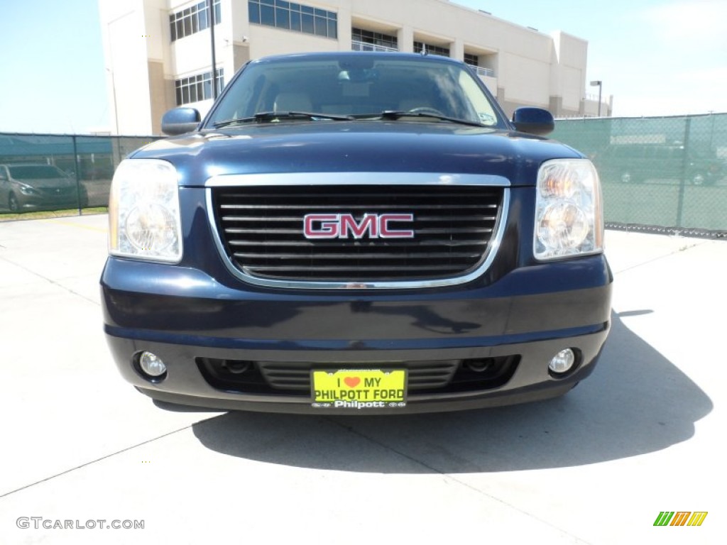 2007 Yukon SLT - Deep Blue Metallic / Light Tan photo #9