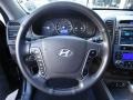 2010 Hyundai Santa Fe Cocoa Black Interior Steering Wheel Photo