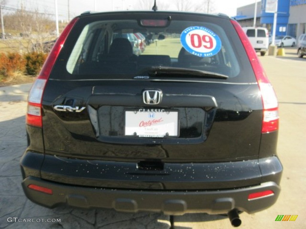 2009 CR-V LX 4WD - Crystal Black Pearl / Black photo #6