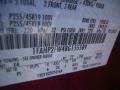 U6: Red Candy 2011 Ford Taurus Limited Color Code