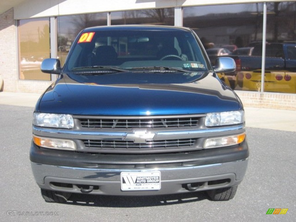 2001 Silverado 1500 LS Extended Cab 4x4 - Indigo Blue Metallic / Graphite photo #2