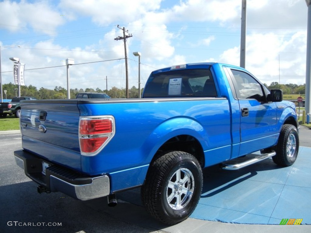 2010 F150 XL Regular Cab - Blue Flame Metallic / Medium Stone photo #5