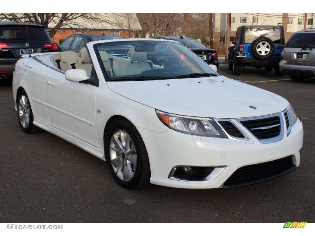 Arctic White 2009 Saab 9-3 Aero Convertible Exterior Photo #62038469