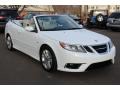 Arctic White 2009 Saab 9-3 Aero Convertible Exterior