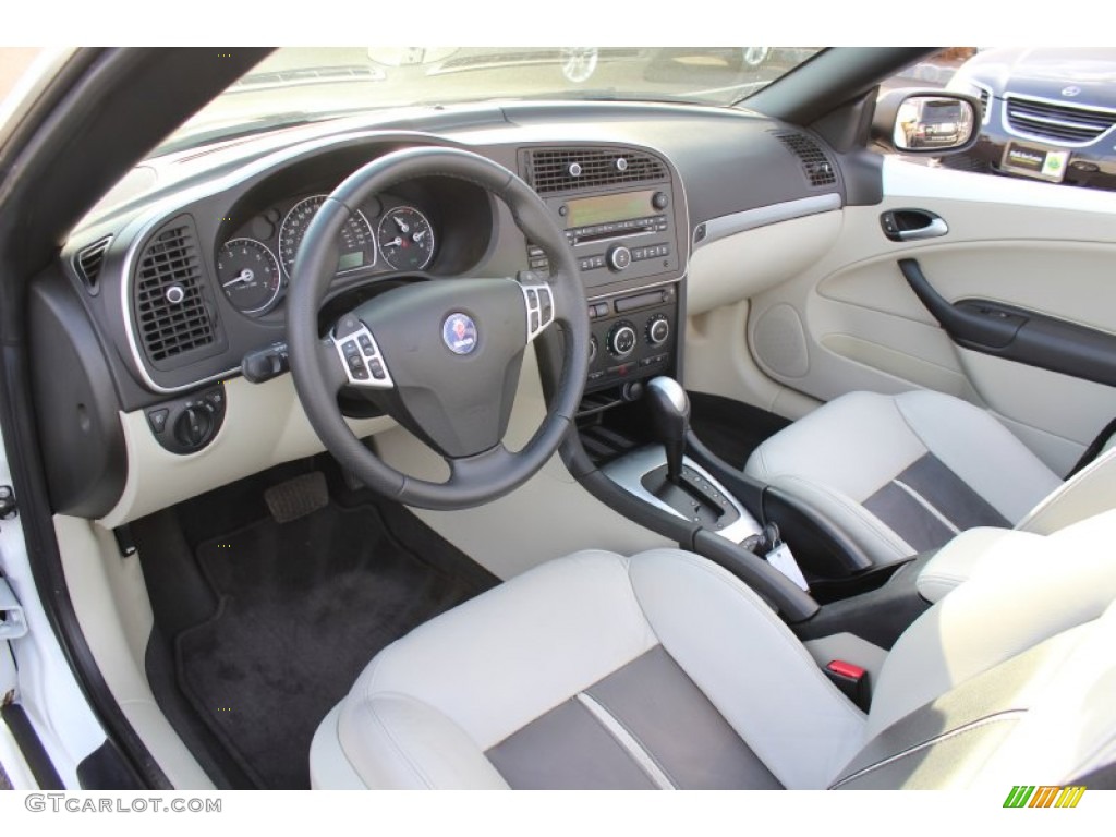 Parchment Interior 2009 Saab 9-3 Aero Convertible Photo #62038538