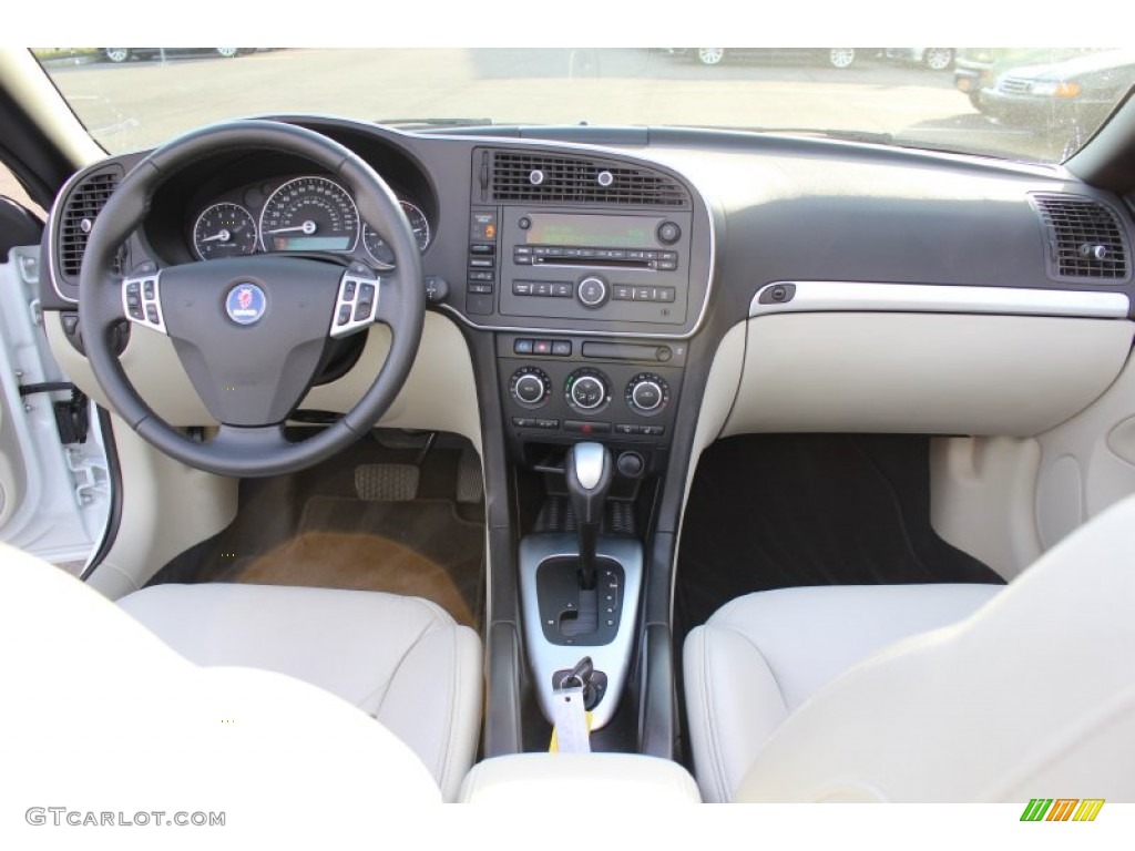 2009 Saab 9-3 Aero Convertible Parchment Dashboard Photo #62038565