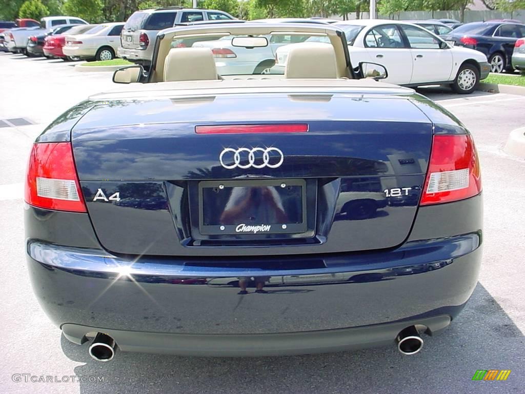 2006 A4 1.8T Cabriolet - Moro Blue Pearl Effect / Beige photo #9