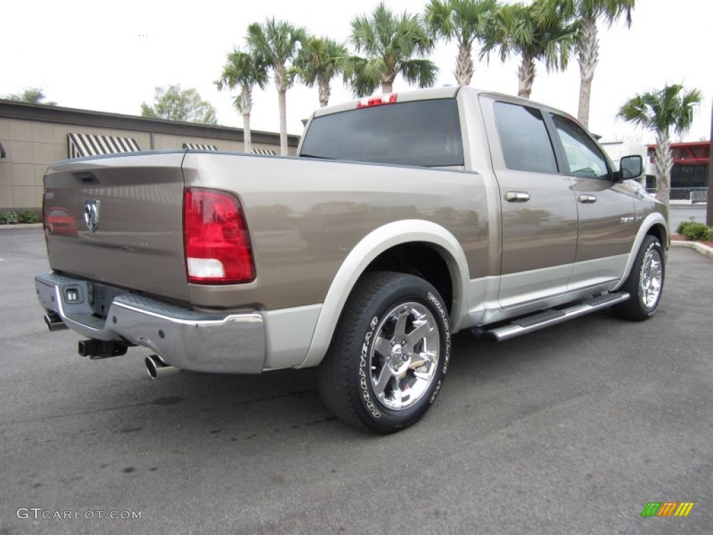 2009 Ram 1500 Laramie Crew Cab - Austin Tan Pearl / Light Pebble Beige/Bark Brown photo #7