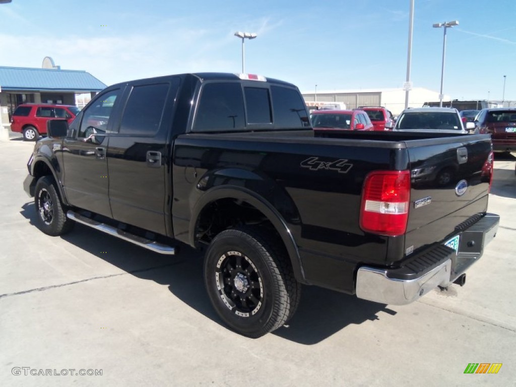 2005 F150 Lariat SuperCrew 4x4 - Black / Black photo #29