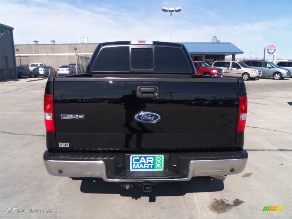 2005 F150 Lariat SuperCrew 4x4 - Black / Black photo #30