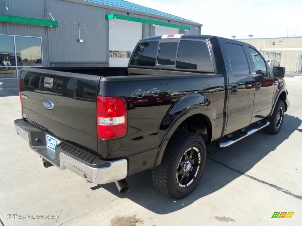 2005 F150 Lariat SuperCrew 4x4 - Black / Black photo #33