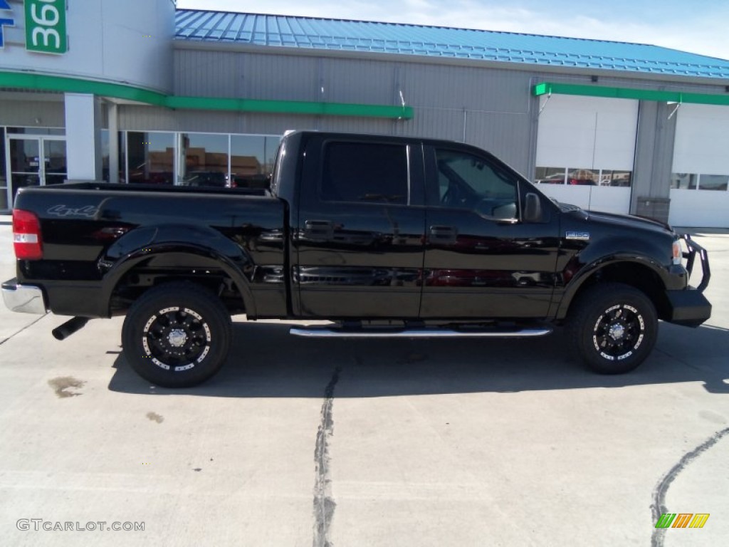 2005 F150 Lariat SuperCrew 4x4 - Black / Black photo #34
