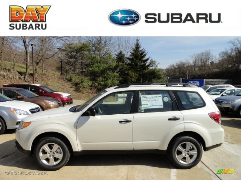 2012 Forester 2.5 X - Satin White Pearl / Platinum photo #1