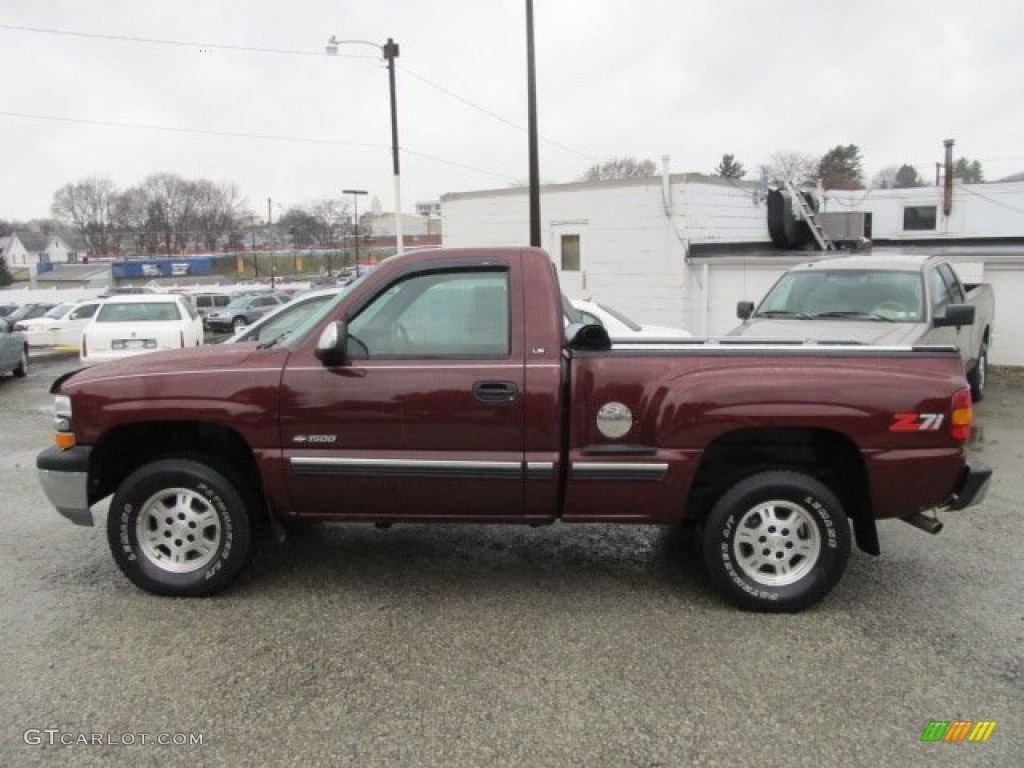 Dark Carmine Red Metallic 2000 Chevrolet Silverado 1500 Z71 Regular Cab 4x4 Exterior Photo #62042853