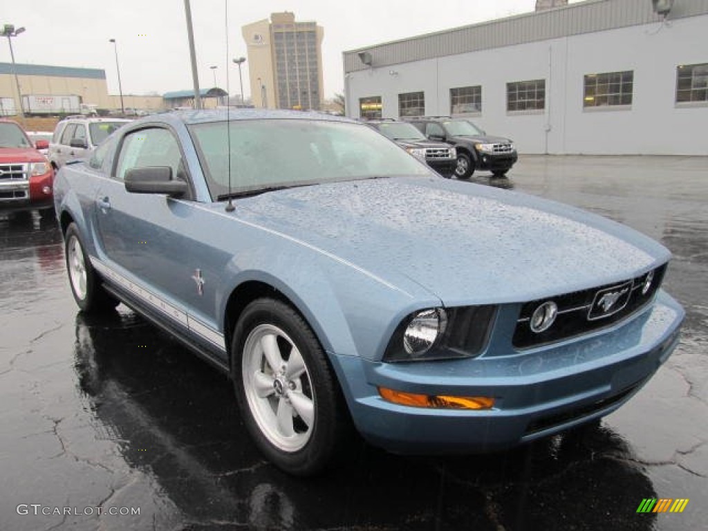 Windveil Blue Metallic 2007 Ford Mustang V6 Deluxe Coupe Exterior Photo #62042922