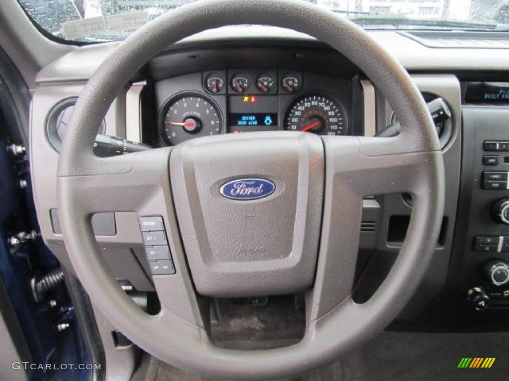 2009 Ford F150 XL SuperCrew 4x4 Stone/Medium Stone Steering Wheel Photo #62043105