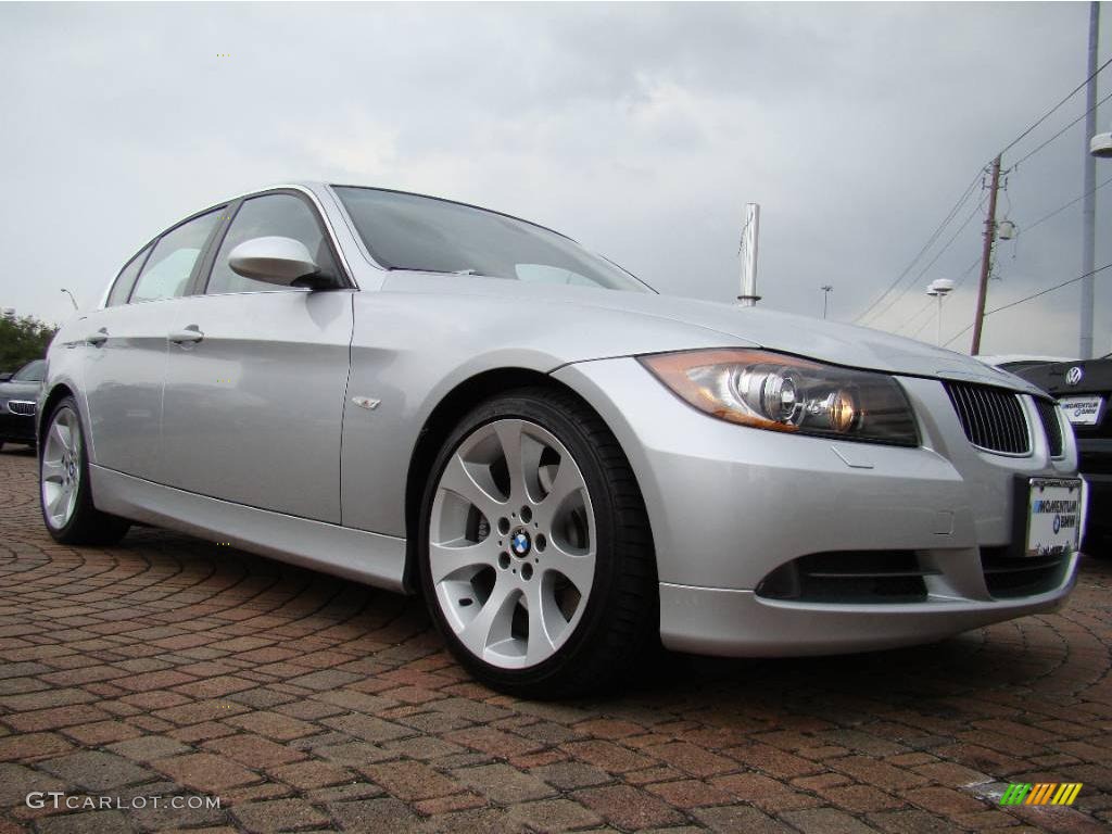 2006 3 Series 330i Sedan - Titanium Silver Metallic / Grey photo #7