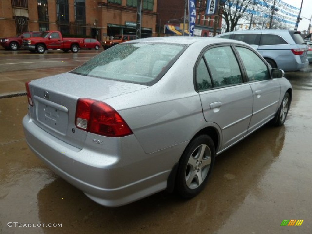 2004 Civic EX Sedan - Satin Silver Metallic / Gray photo #4