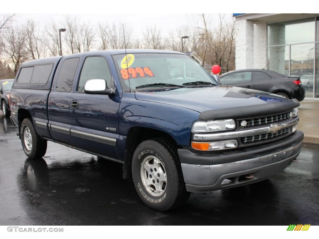 2000 Silverado 1500 LS Extended Cab 4x4 - Indigo Blue Metallic / Graphite photo #16