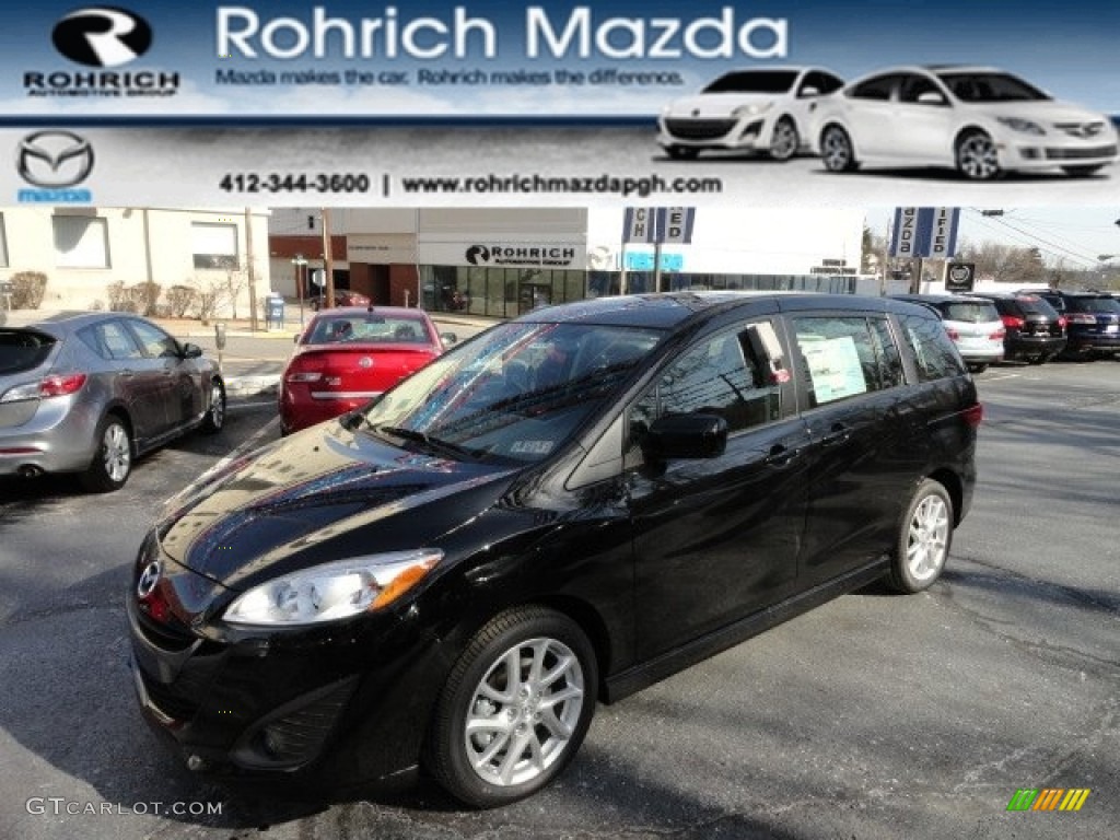 2012 MAZDA5 Touring - Brilliant Black / Black photo #1