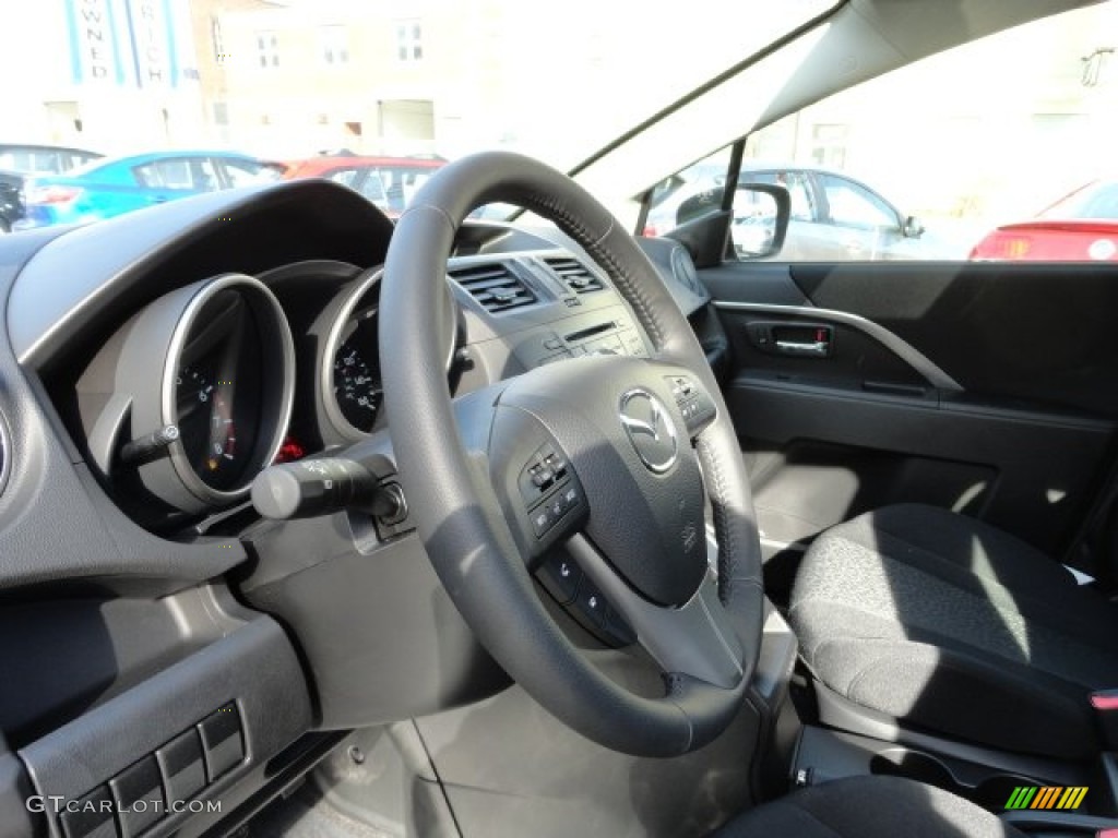 2012 Mazda MAZDA5 Touring Black Steering Wheel Photo #62044506