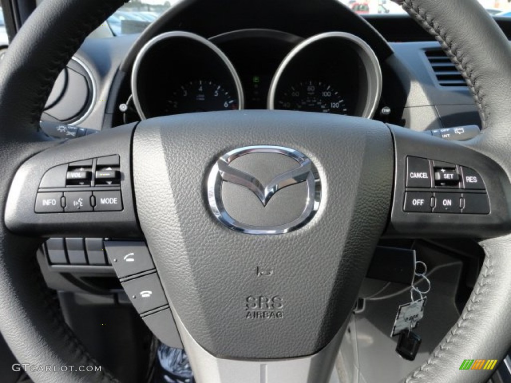 2012 Mazda MAZDA5 Touring Black Steering Wheel Photo #62044515