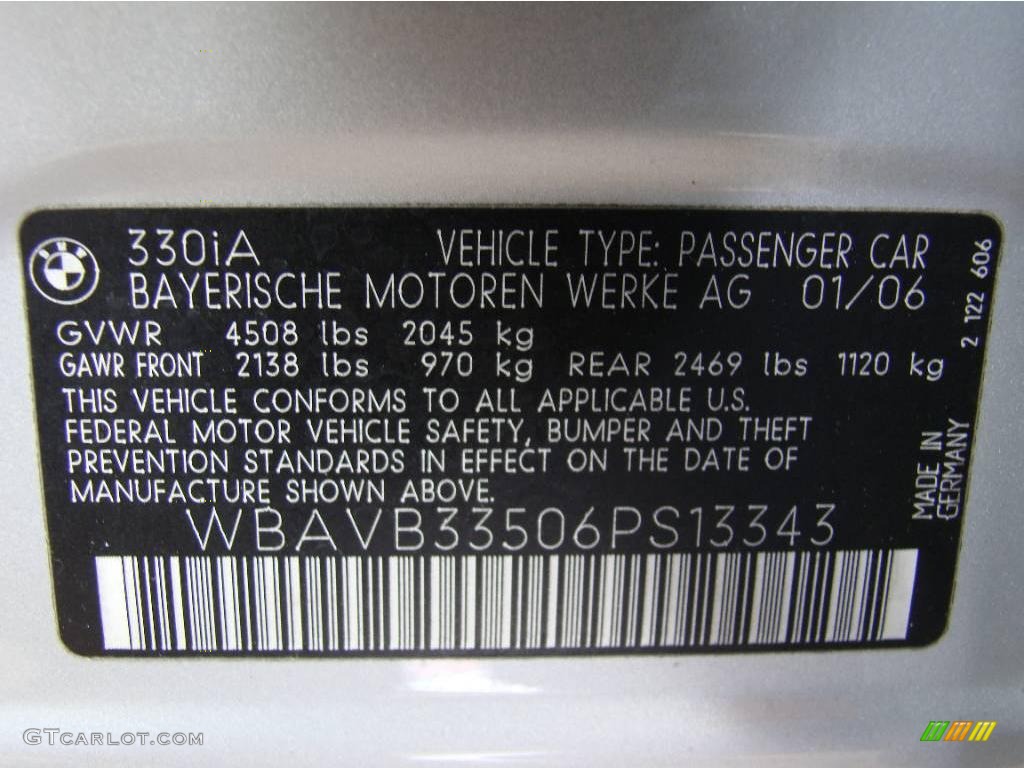 2006 3 Series 330i Sedan - Titanium Silver Metallic / Grey photo #32