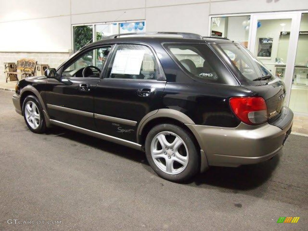 2002 Impreza Outback Sport Wagon - Midnight Black Pearl / Gray photo #3