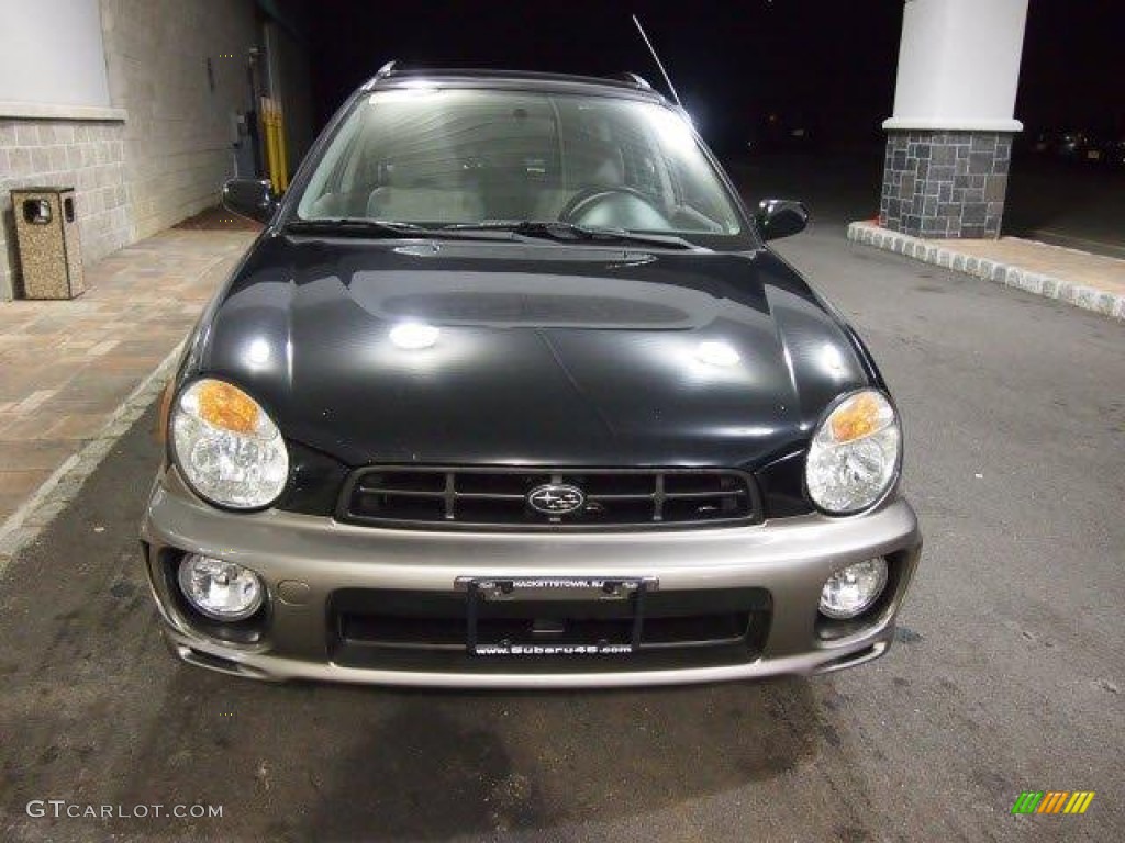 2002 Impreza Outback Sport Wagon - Midnight Black Pearl / Gray photo #4