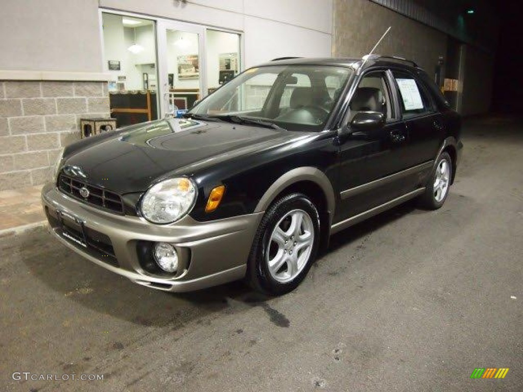 2002 Impreza Outback Sport Wagon - Midnight Black Pearl / Gray photo #5