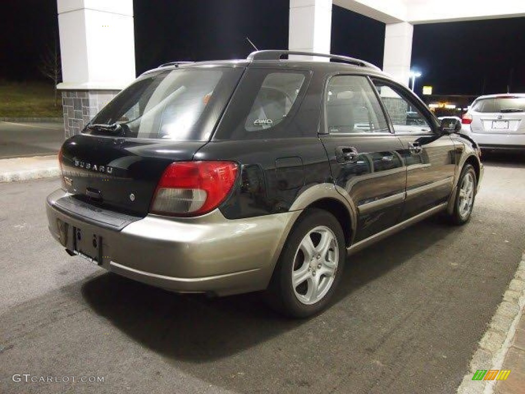 2002 Impreza Outback Sport Wagon - Midnight Black Pearl / Gray photo #7