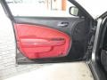 Black/Radar Red 2011 Dodge Charger R/T Plus Door Panel