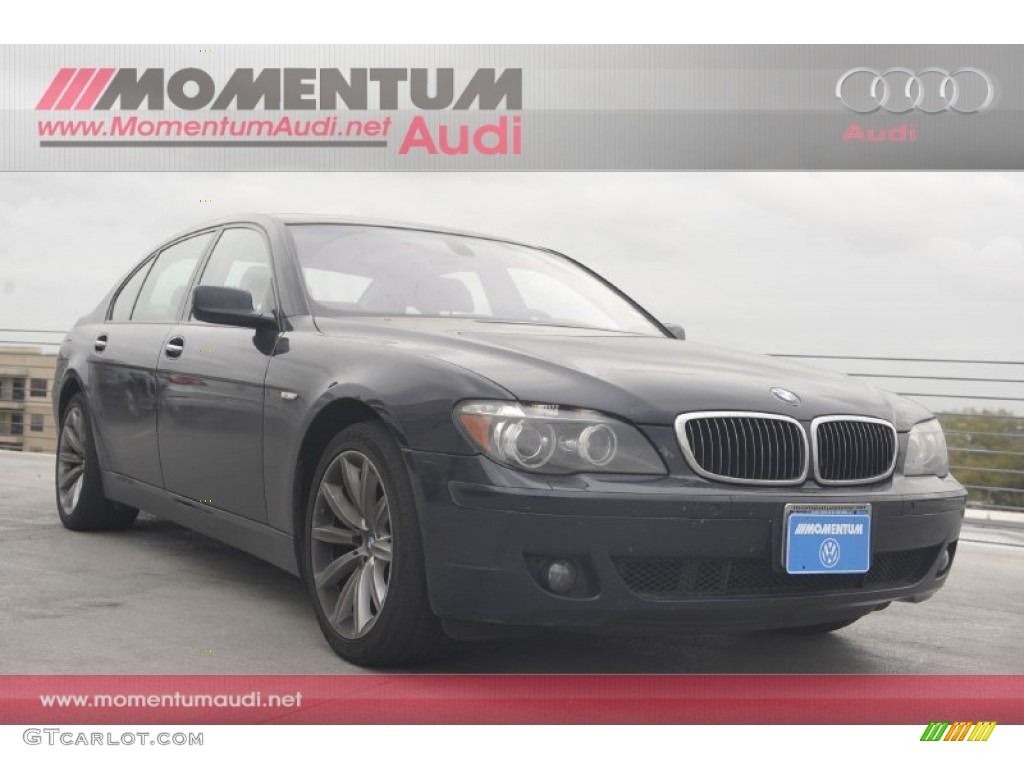 2008 7 Series 750Li Sedan - Monaco Blue Metallic / Flannel Grey photo #1