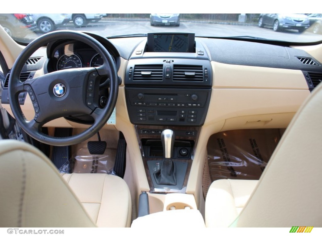 2006 BMW X3 3.0i Sand Beige Dashboard Photo #62050339