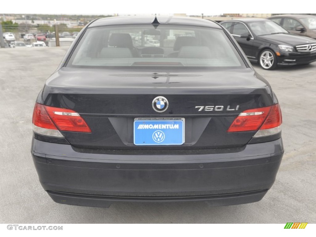 2008 7 Series 750Li Sedan - Monaco Blue Metallic / Flannel Grey photo #4