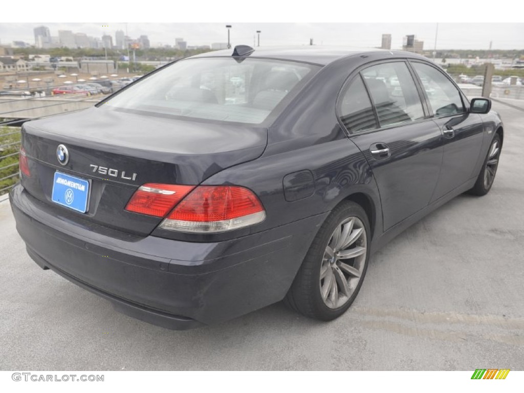 2008 7 Series 750Li Sedan - Monaco Blue Metallic / Flannel Grey photo #5