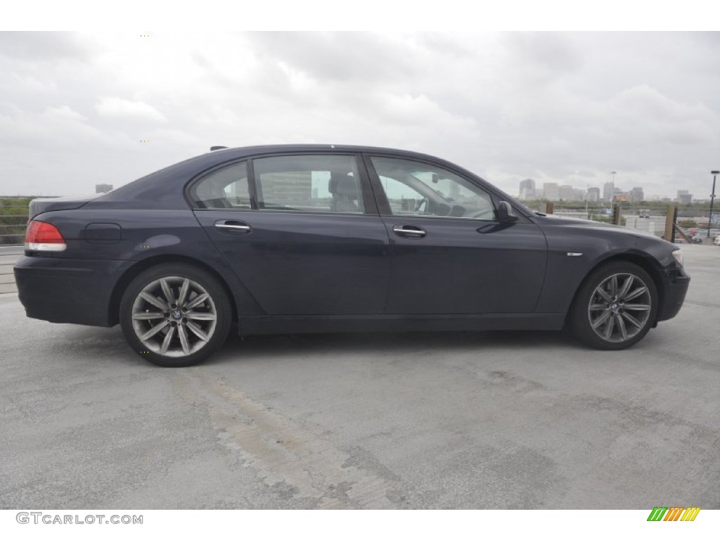 2008 7 Series 750Li Sedan - Monaco Blue Metallic / Flannel Grey photo #6