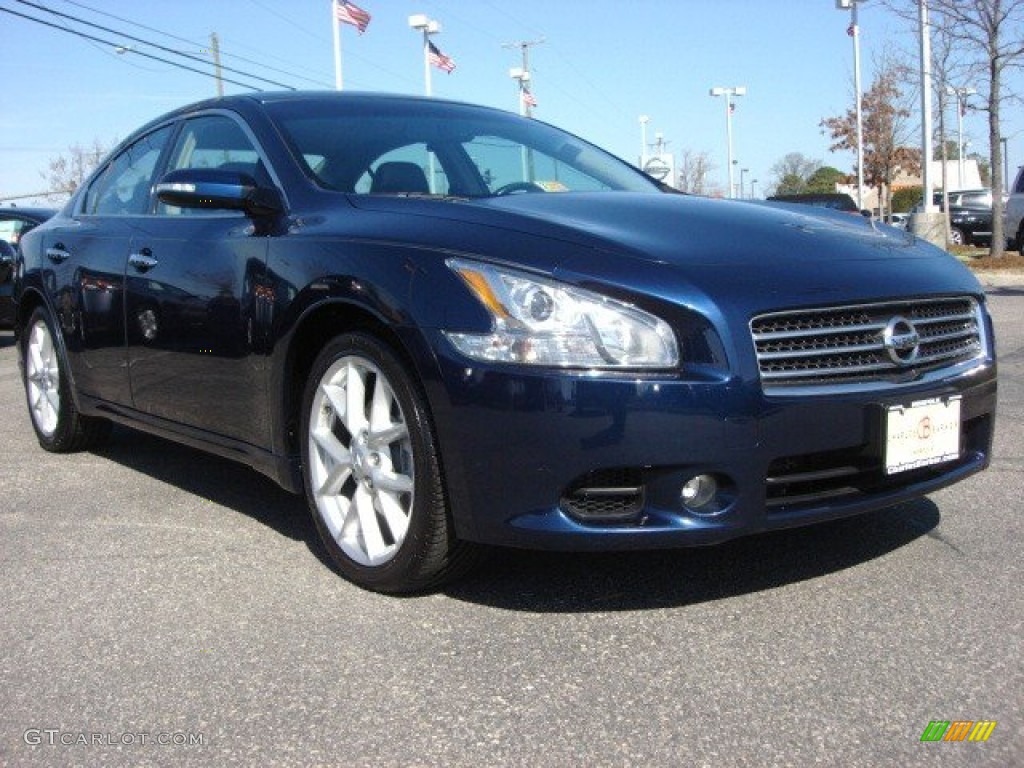 2009 Maxima 3.5 SV Premium - Navy Blue Metallic / Charcoal photo #1