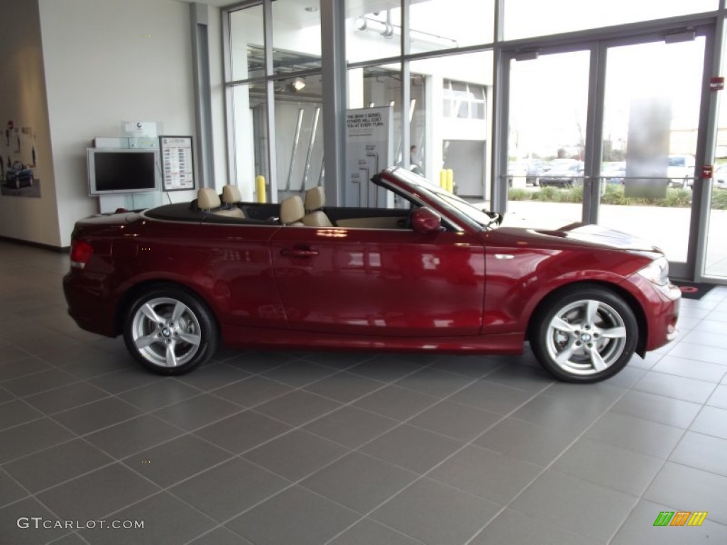 2012 1 Series 128i Convertible - Vermillion Red Metallic / Savanna Beige photo #6