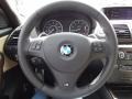 2012 BMW 1 Series Savanna Beige Interior Steering Wheel Photo
