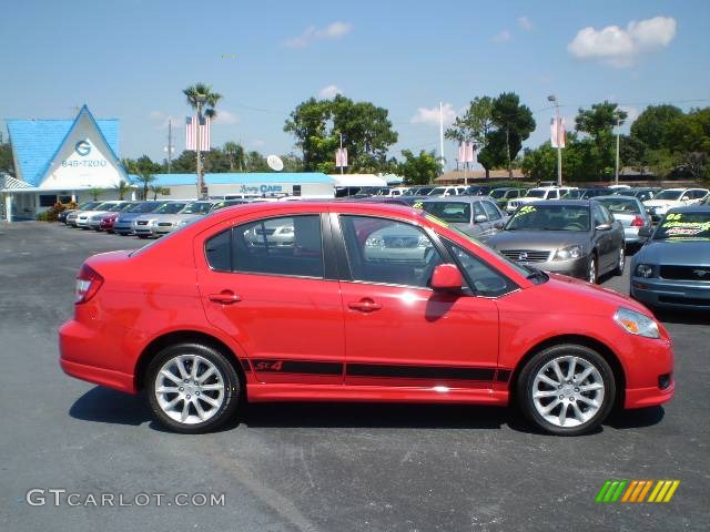 2008 SX4 Sport Sedan - Vivid Red / Black photo #8