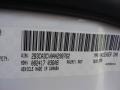 PW7: Stone White 2010 Dodge Charger SXT Color Code