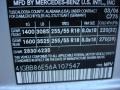 775: Iridium Silver Metallic 2006 Mercedes-Benz ML 350 4Matic Color Code