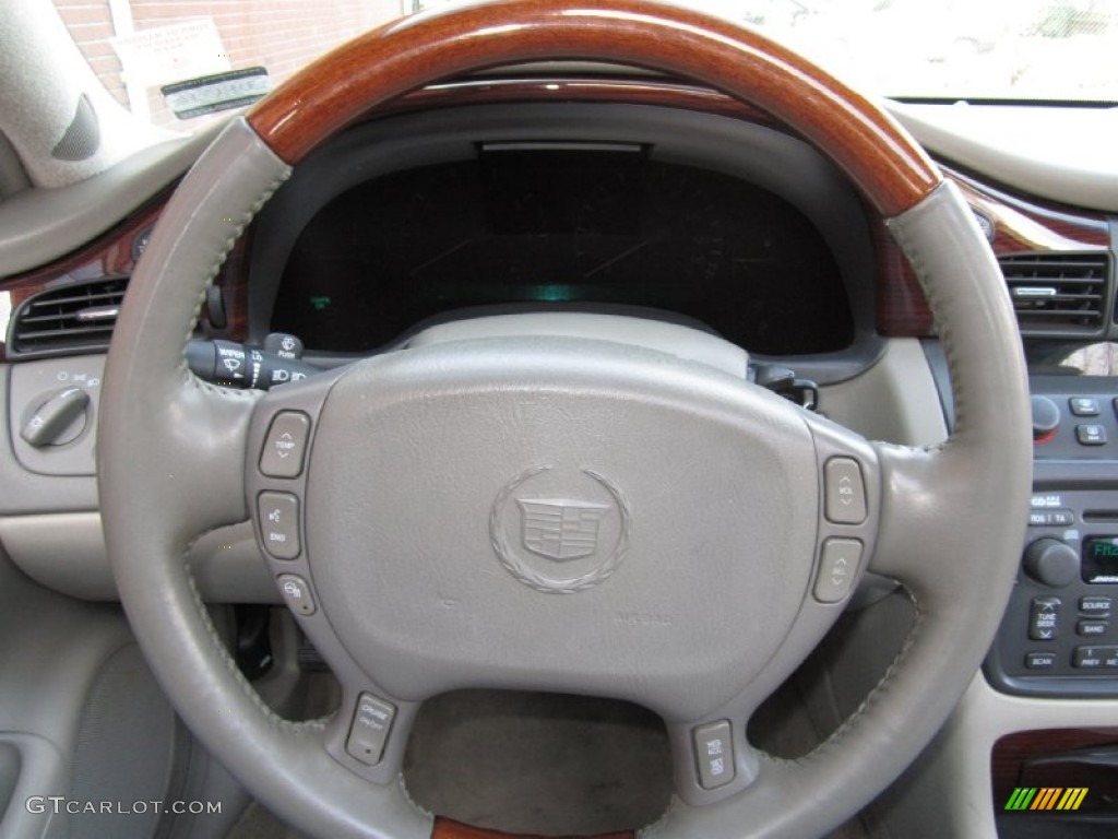 2004 Cadillac DeVille DTS Shale Steering Wheel Photo #62059125