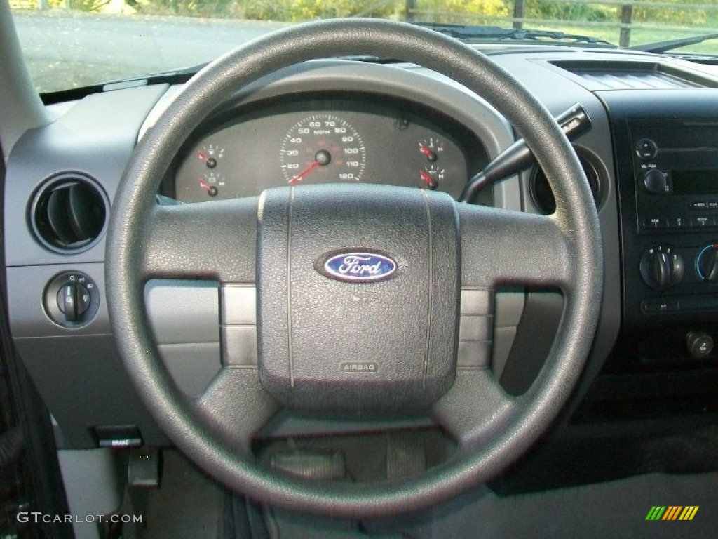 2004 Ford F150 STX SuperCab Medium/Dark Flint Steering Wheel Photo #62059326